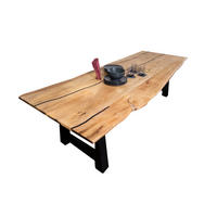 ESSTISCH POLLY - Beige/Schwarz, Holz/Metall (100/300/77cm) - SAM