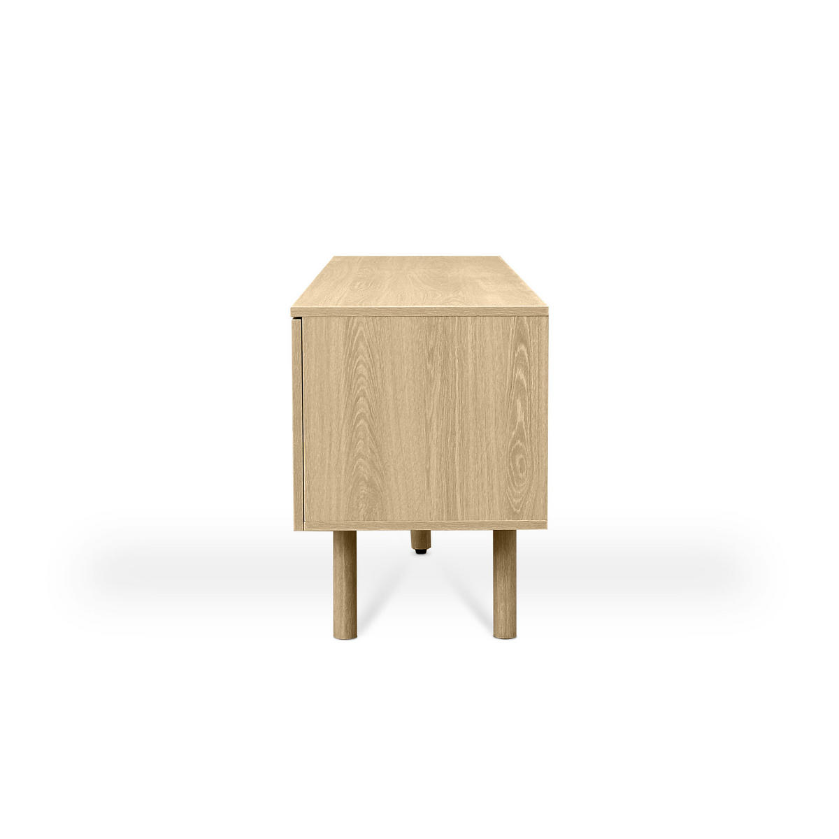 TV-LOWBOARD Saskia 160cm 3 Türen Eichenoptik Skandinavischer - Eichefarben/Kieferfarben, Holz (160/55/40cm) - Sicaan