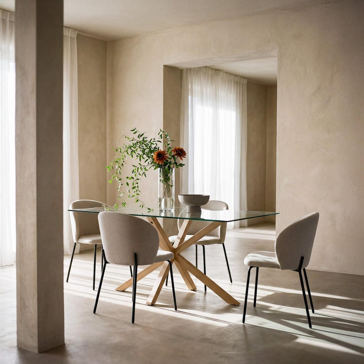 ESSTISCH Aras Durchsichtig 160 cm x 75 cm - Transparent, Glas (90/160/75cm) - Klast Home