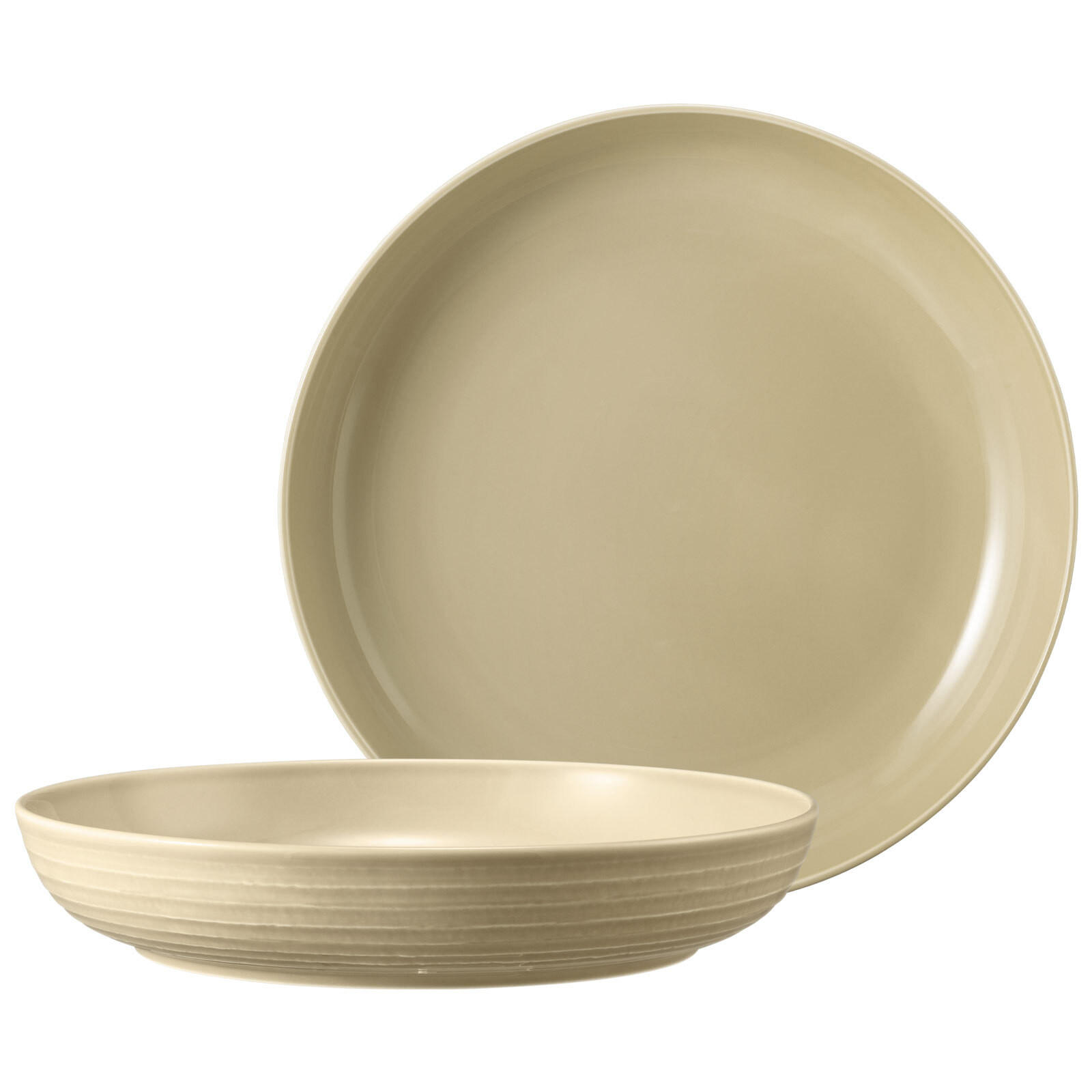 FOODBOWL Terra Sandbeige ø 28,4 cm 2er Set - Beige, Keramik (28.4cm) - Seltmann Weiden