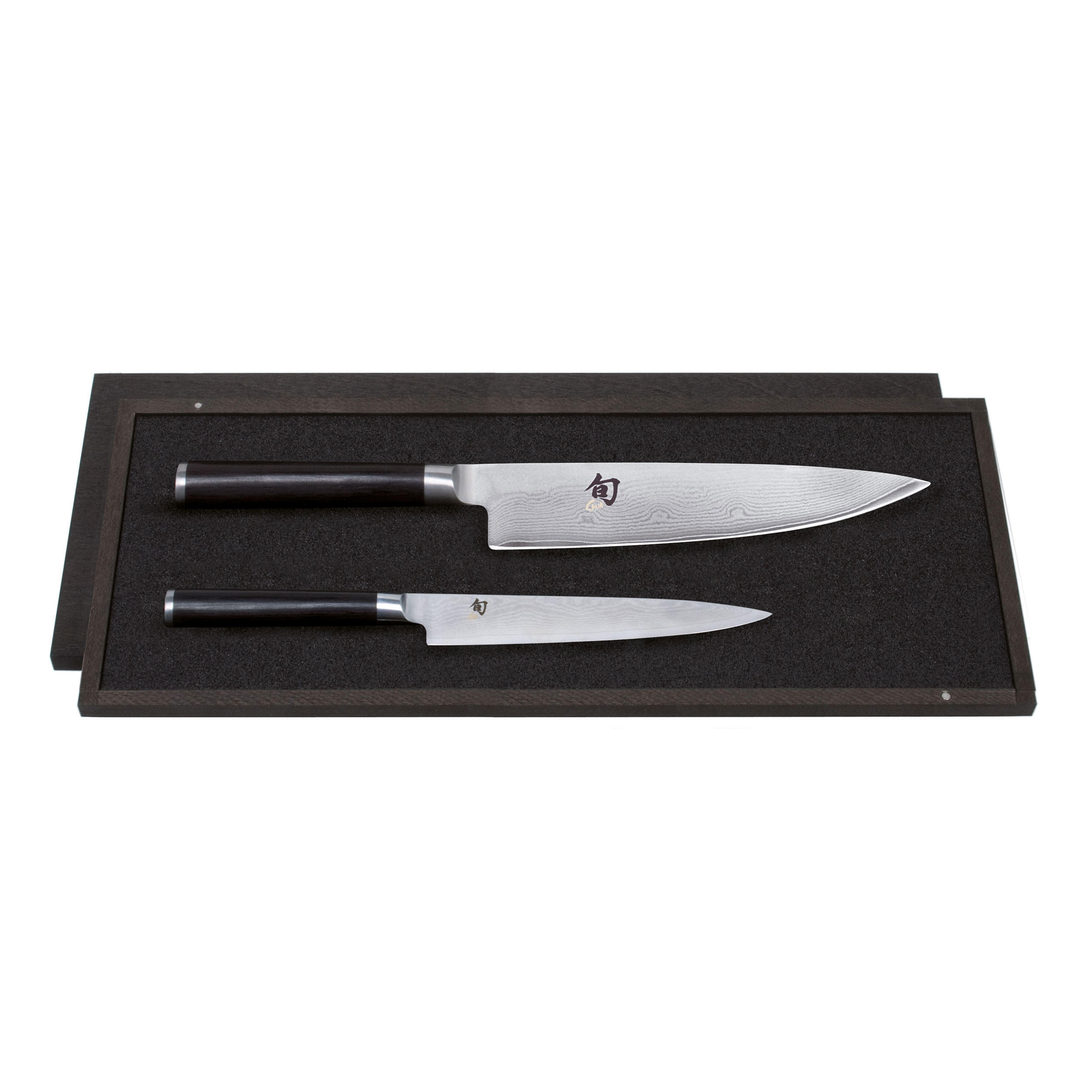 MESSER-SET Shun Classic, 2-tlg., Damast - Silberfarben, Metall - Kai Messer