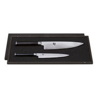 MESSER-SET Shun Classic, 2-tlg., Damast - Silberfarben, Metall - Kai Messer