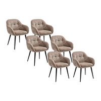 STUHL - 59 cm x 59 cm - Stoff - Taupe - LASSANDRA - Taupe, Textil (59/81/59cm) - Vente-Unique