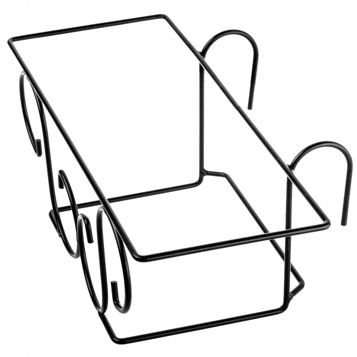 BALKONKASTENAUFHÄNGER 38 x 14 cm - Schwarz, Metall (14/38cm) - KADAX