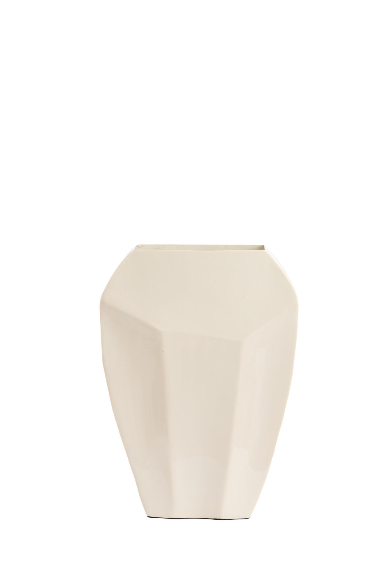 VASE Cordoba Weiß 25/11/34 cm - Creme, Metall (34cm) - Light & Living