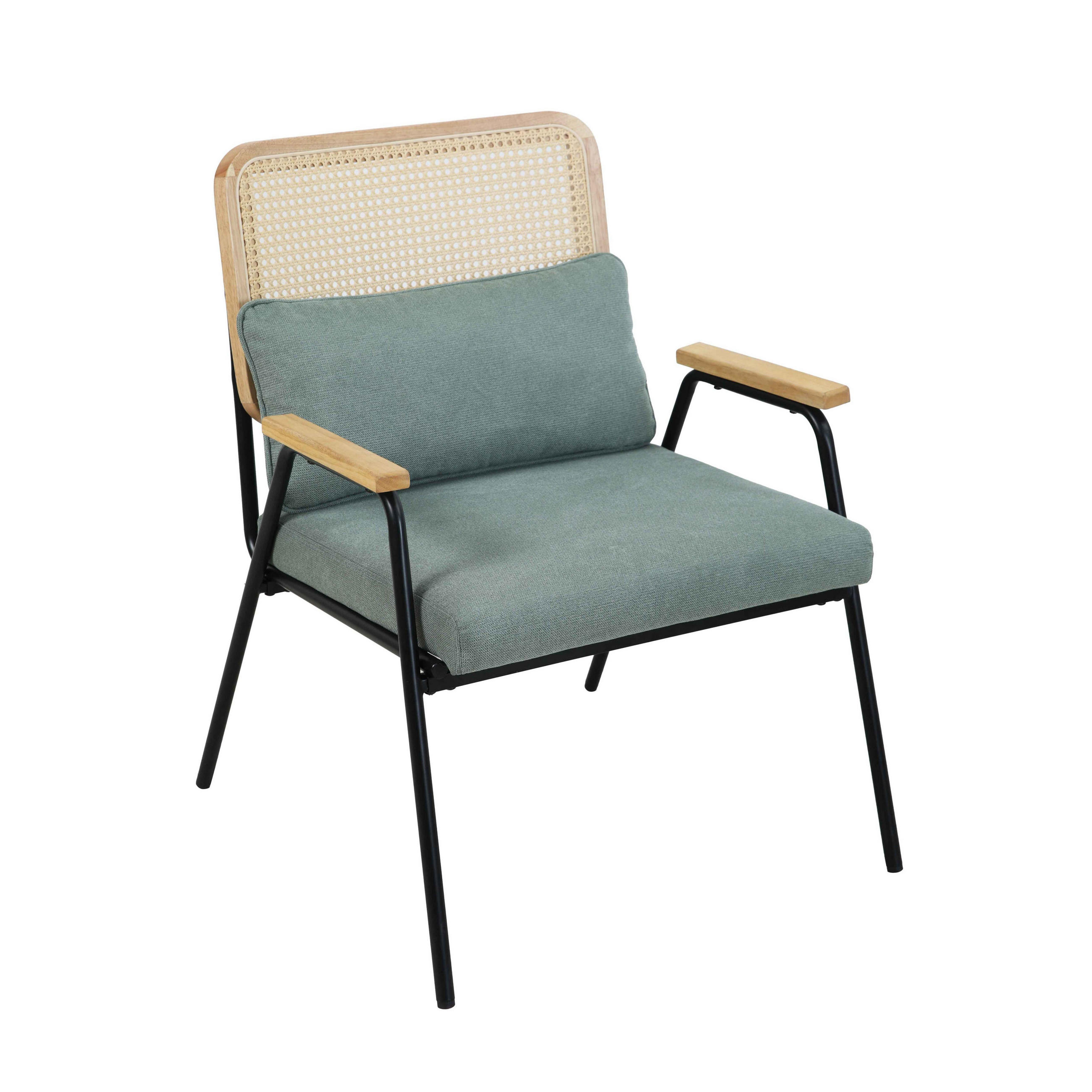 RELAXSESSEL, Dunkelgrün - Grün, Textil (63/83/68cm) - Oviala