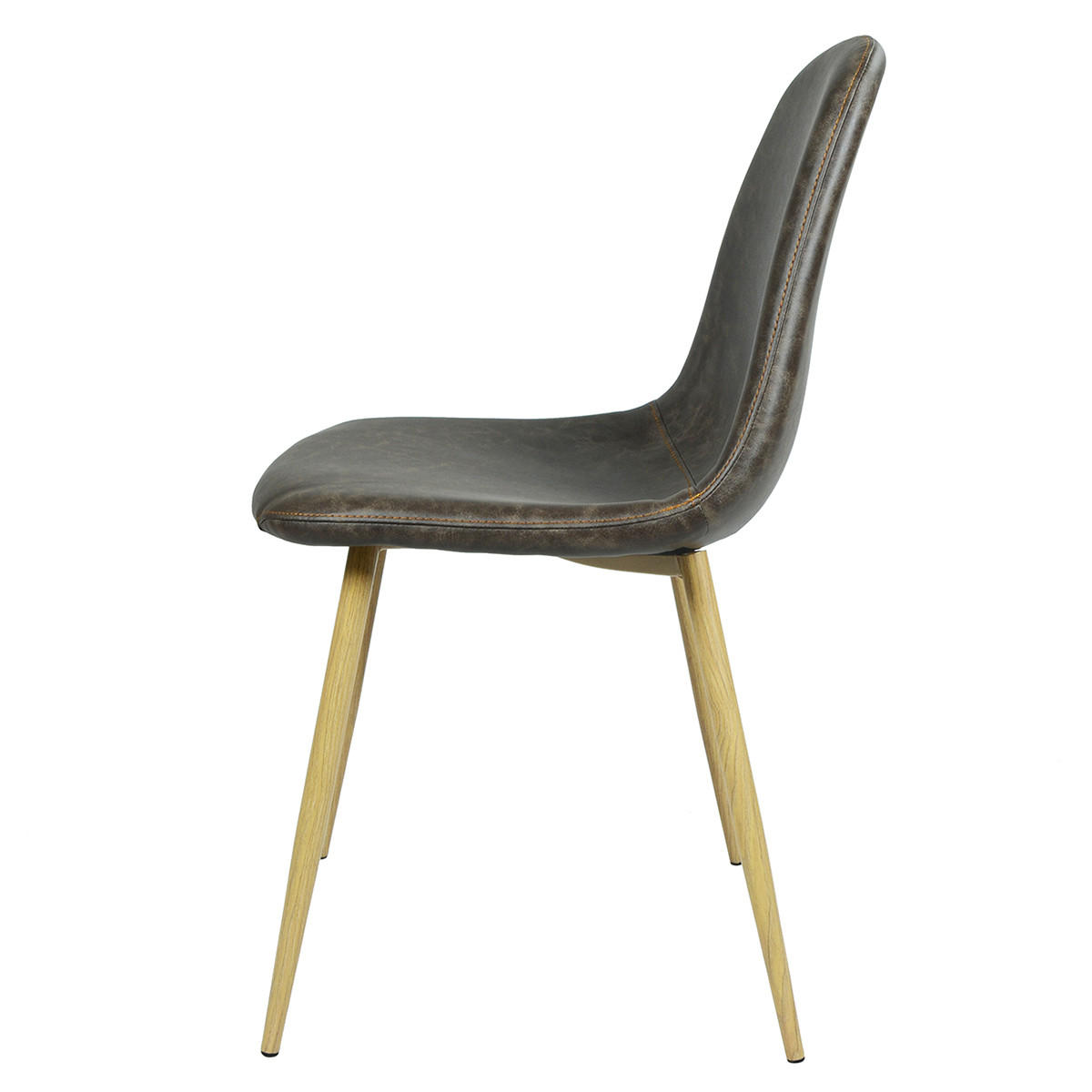 STUHL-SET 4 Stück in Eisen Vintage - Dunkelbraun/Schwarz, Holzwerkstoff/Textil (46/86/47cm) - Urban Meuble