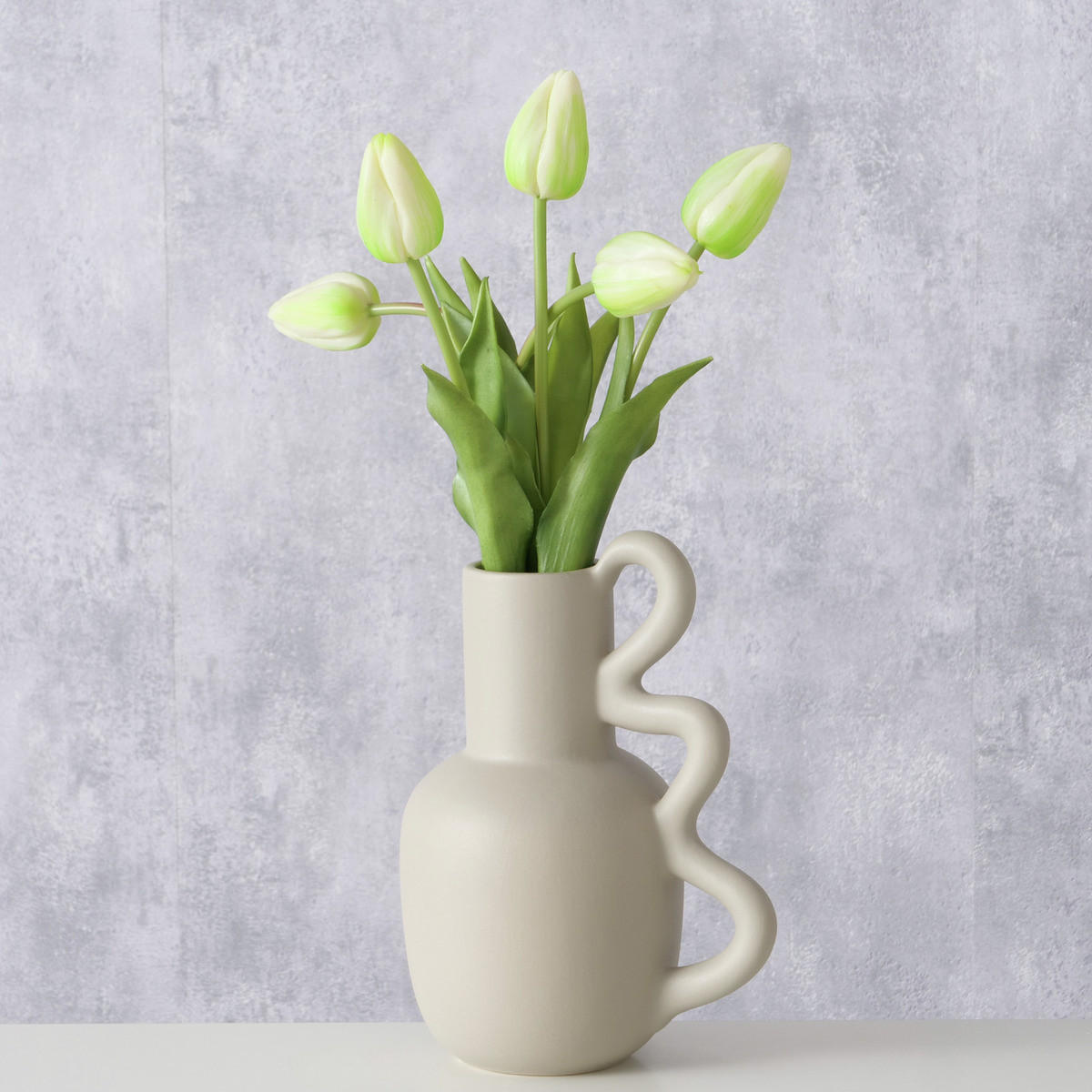 VASE Ton matt Reves 24 cm - Beige, Keramik (23.7cm) - Boltze Home