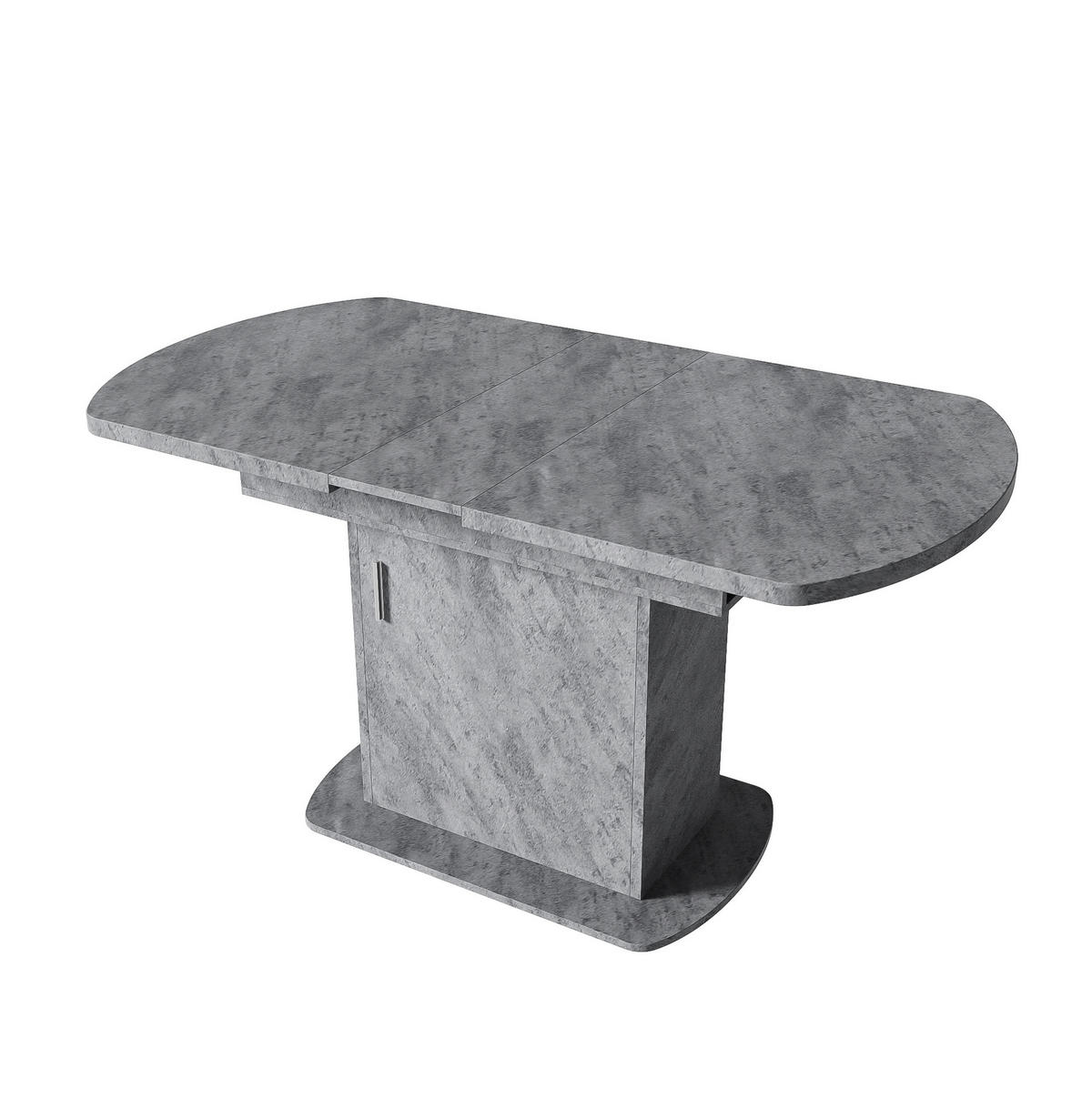 ESSTISCH 110-130x70x75 cm in Grau aus Spanplatte und Metall mit Stauraum - Grau, Holzwerkstoff (70/130/75cm) - Modfu