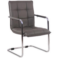 SCHWINGSTUHL Lederlook grau - Chromfarben/Grau, Textil/Metall (57/89/64cm) - CLP