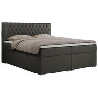 BOXBETT PERA 120/200 Dunkelgrau Kunstleder - H4 - Dunkelgrau, Holz/Textil (120/200cm) - MKS