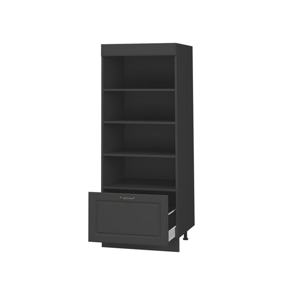 KÖKSHYLLA Fame-Line, Herrgård i antracitguld/antracit, 60 cm - Antracit, Träbaserade material (60/153.6/58.1cm) - Vicco
