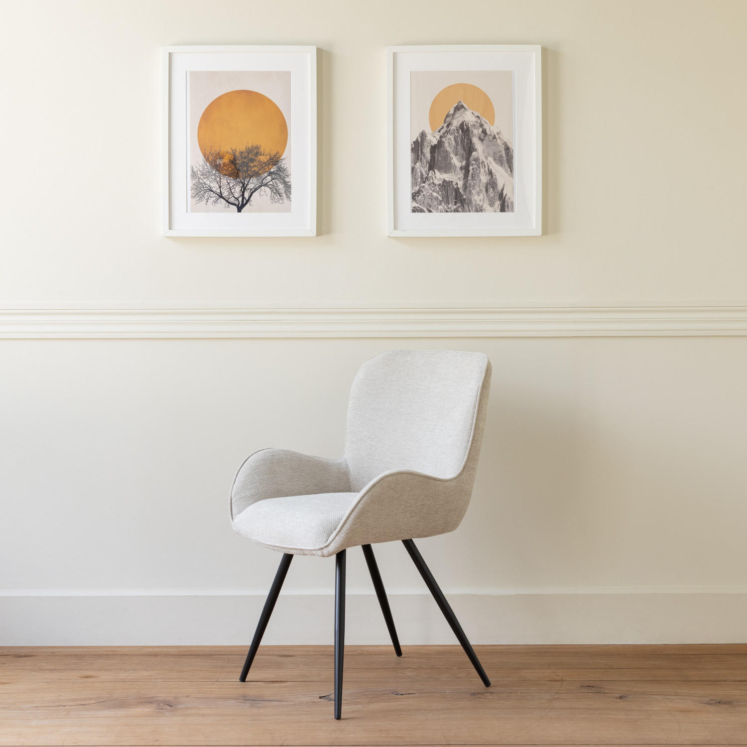 STUHL Eva Beige - Beige, Textil (56/84/59cm) - Happy Garden