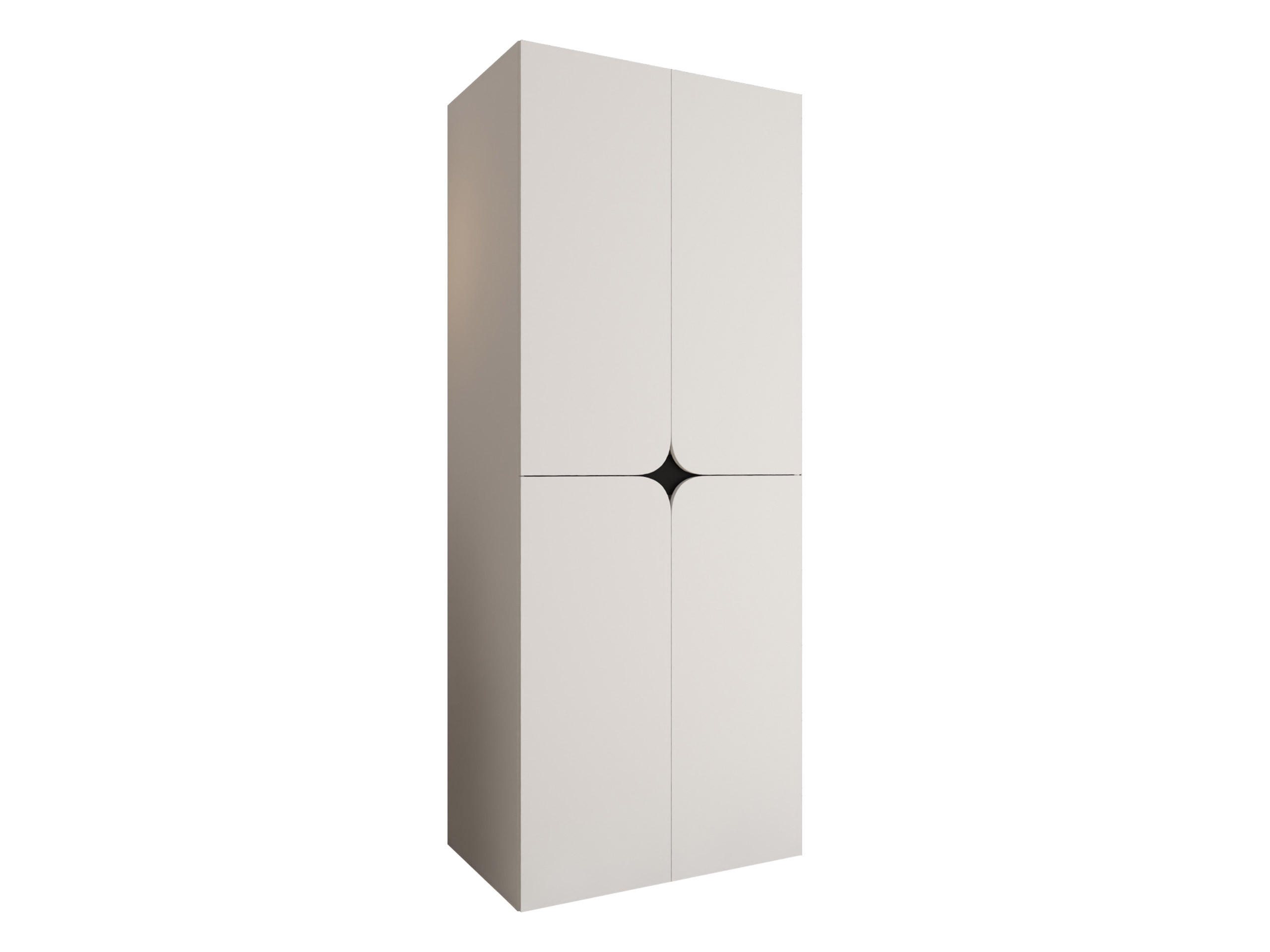 DREHTÜRENSCHRANK Espresso 80 cm - Schwarz/Weiß, Holzwerkstoff/Kunststoff (80/203/50cm) - MIRJAN24