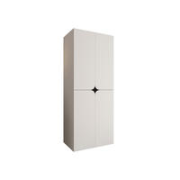 DREHTÜRENSCHRANK Espresso 80 cm - Schwarz/Weiß, Holzwerkstoff/Kunststoff (80/203/50cm) - MIRJAN24