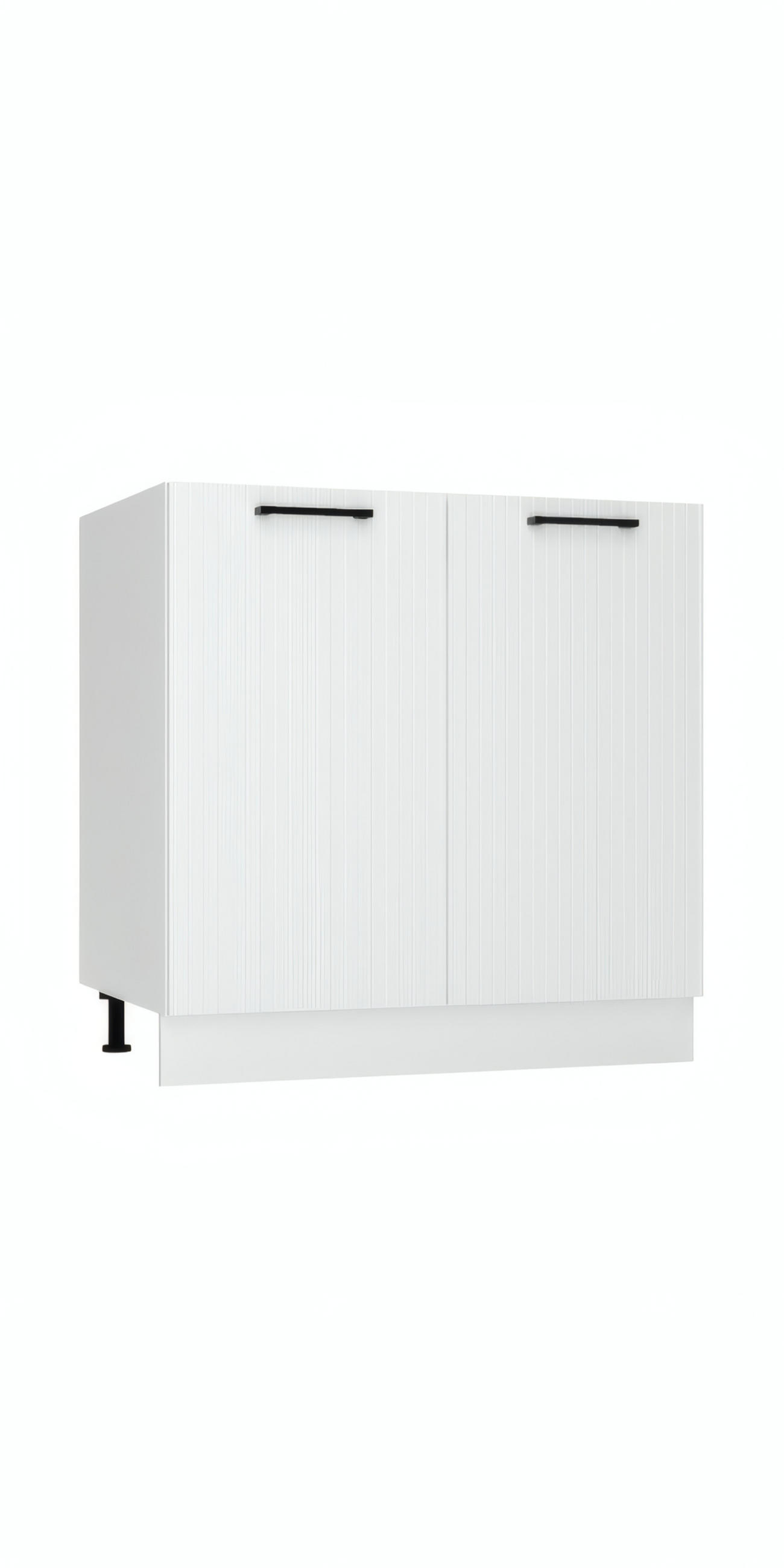 SPÜLENUNTERSCHRANK D80ZL P/L - KENDRO - Praktische Küchenlösung - Weiß, Holz/Metall (80/82/52.4cm) - ROYAL24_MARKT
