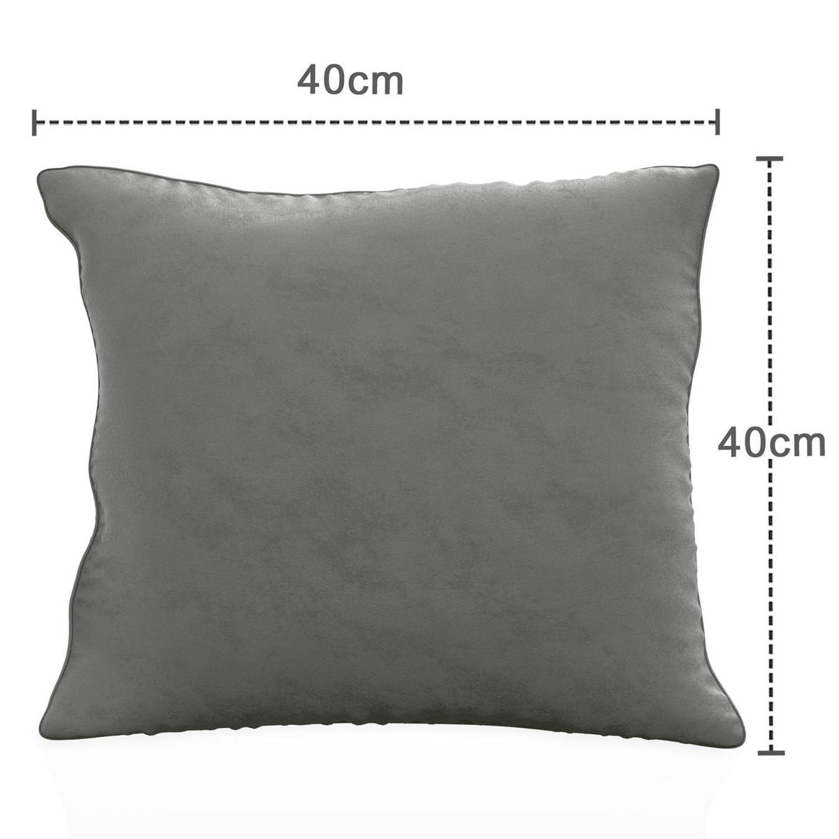 KISSENHÜLLEN-SET (2-tlg.) 40/40 cm (Grau) - Grau, Textil (40/40cm) - Intirilife