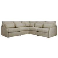 ECKSOFA VERSO L Beige Velvet - Beige/Schwarz, Kunststoff/Textil (270/270cm) - MKS