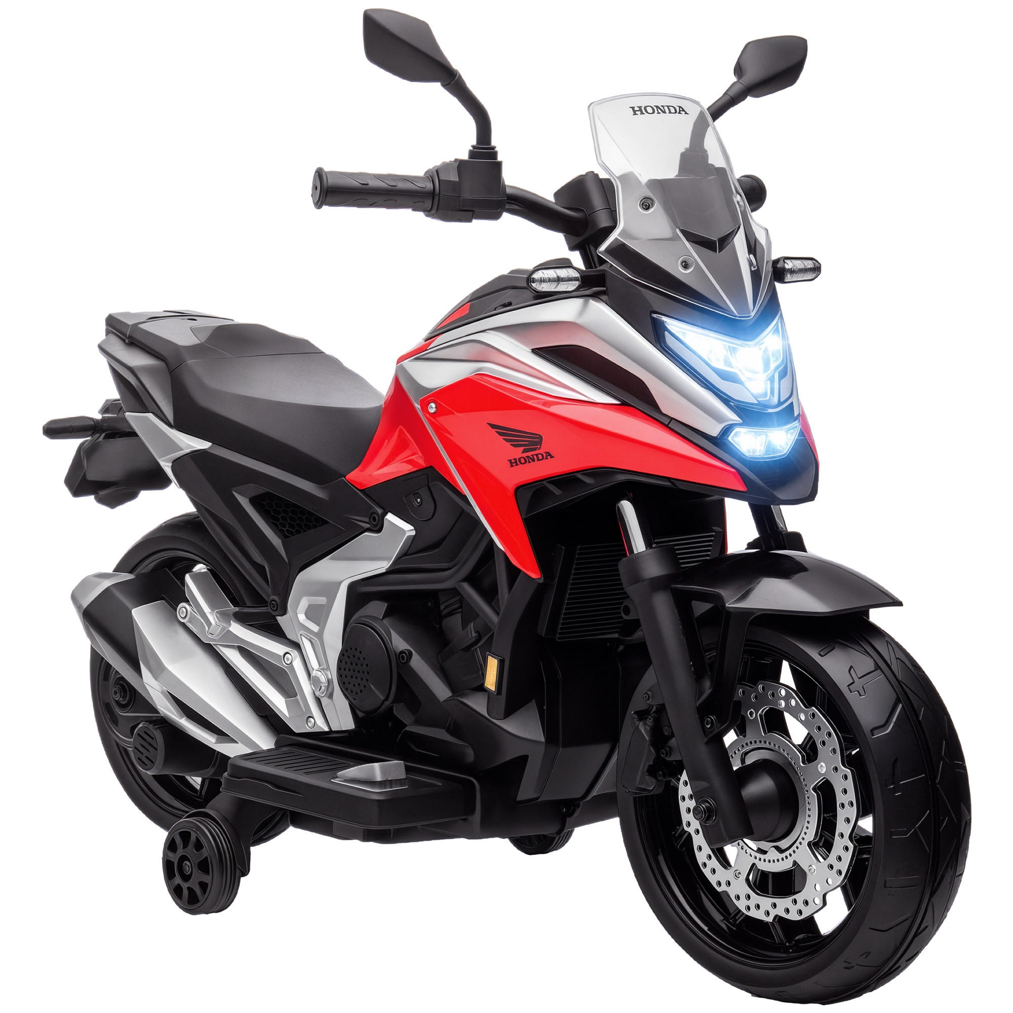 ELEKTRO-KINDERMOTORRAD DE-06186 Honda lizenziert mit Musik und Licht Rot - Rot, Kunststoff/Metall (107/46/75cm) - ComfortXL