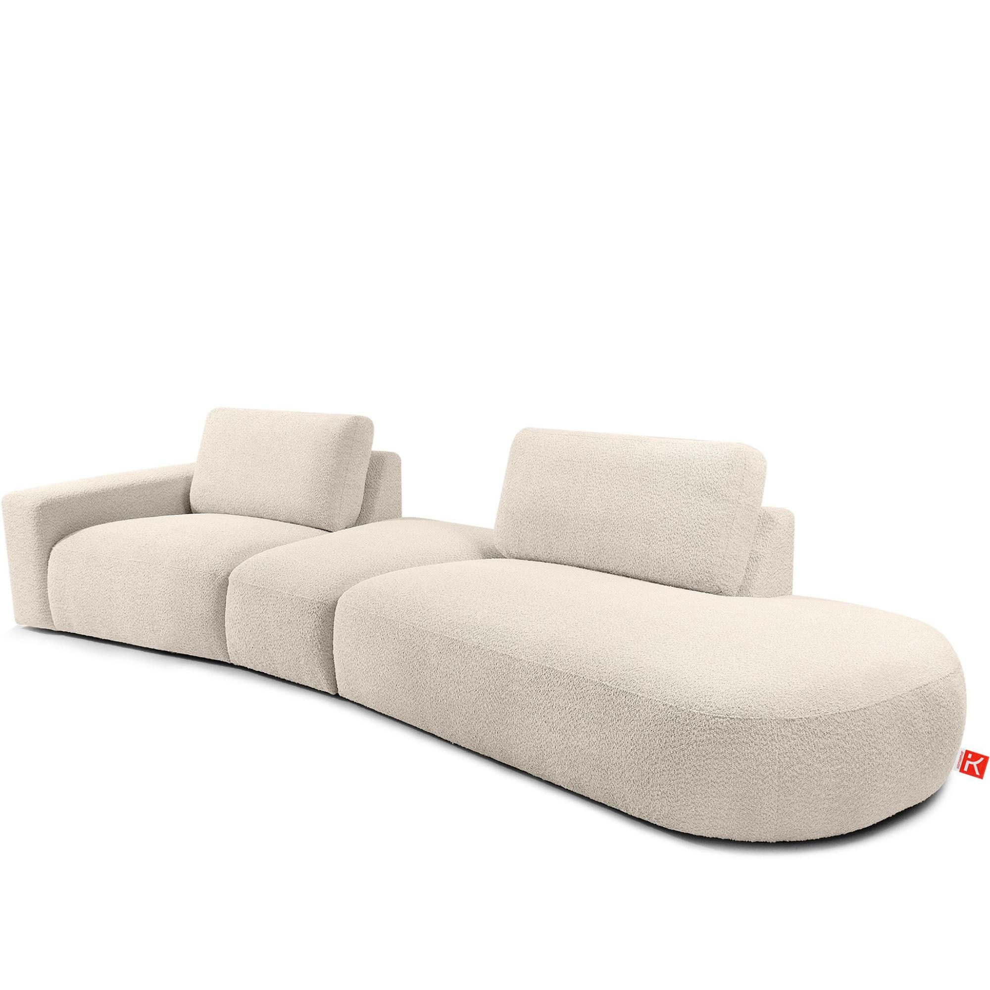 4-SITZER ECKSOFA ZUCCO Boucle rechts, Beige - Beige, Textil (350/84/105cm) - KONSIMO®
