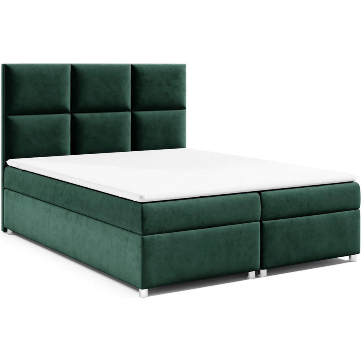 BOXBETT mit Bettkasten Trinity K-12 Bonellfederkern - Grün, Holz/Holzwerkstoff (200/200cm) - Best For Home
