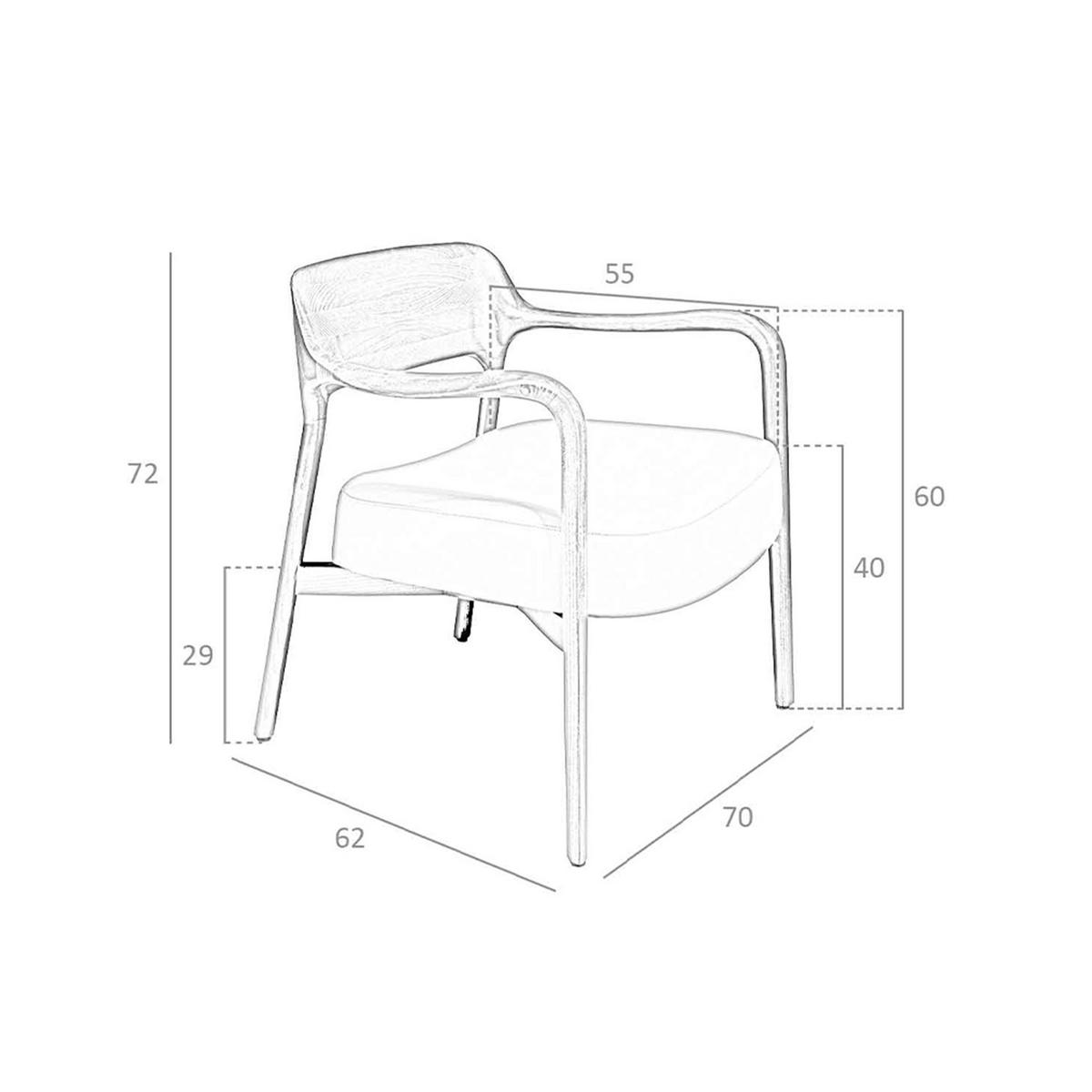 ÖKO-LEDERSESSEL Nussbaum und Nerz - Walnussfarben/Braun, Leder/Holz (70/72/62cm) - ANGEL CERDA