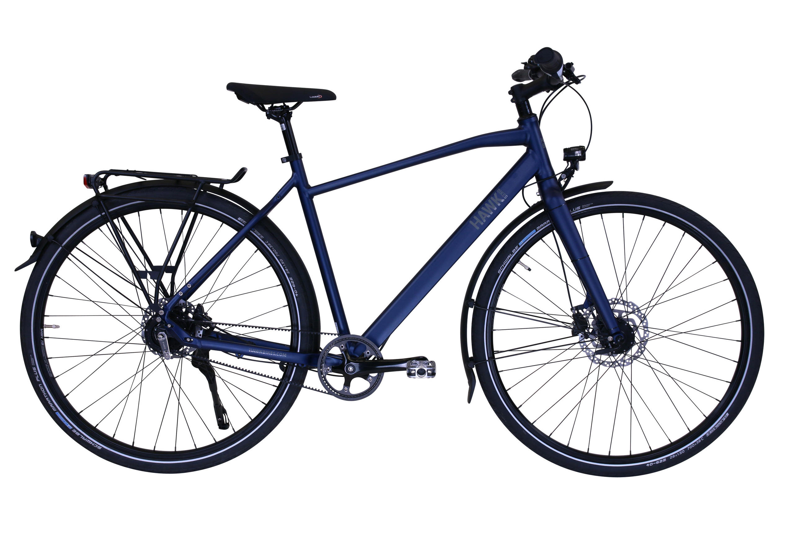 TREKKING Gent Super Deluxe Ocean Blue 8 Gang 28 Zoll Gr: 53cm & 58cm - Blau, Metall (53cm) - Hawk Bikes