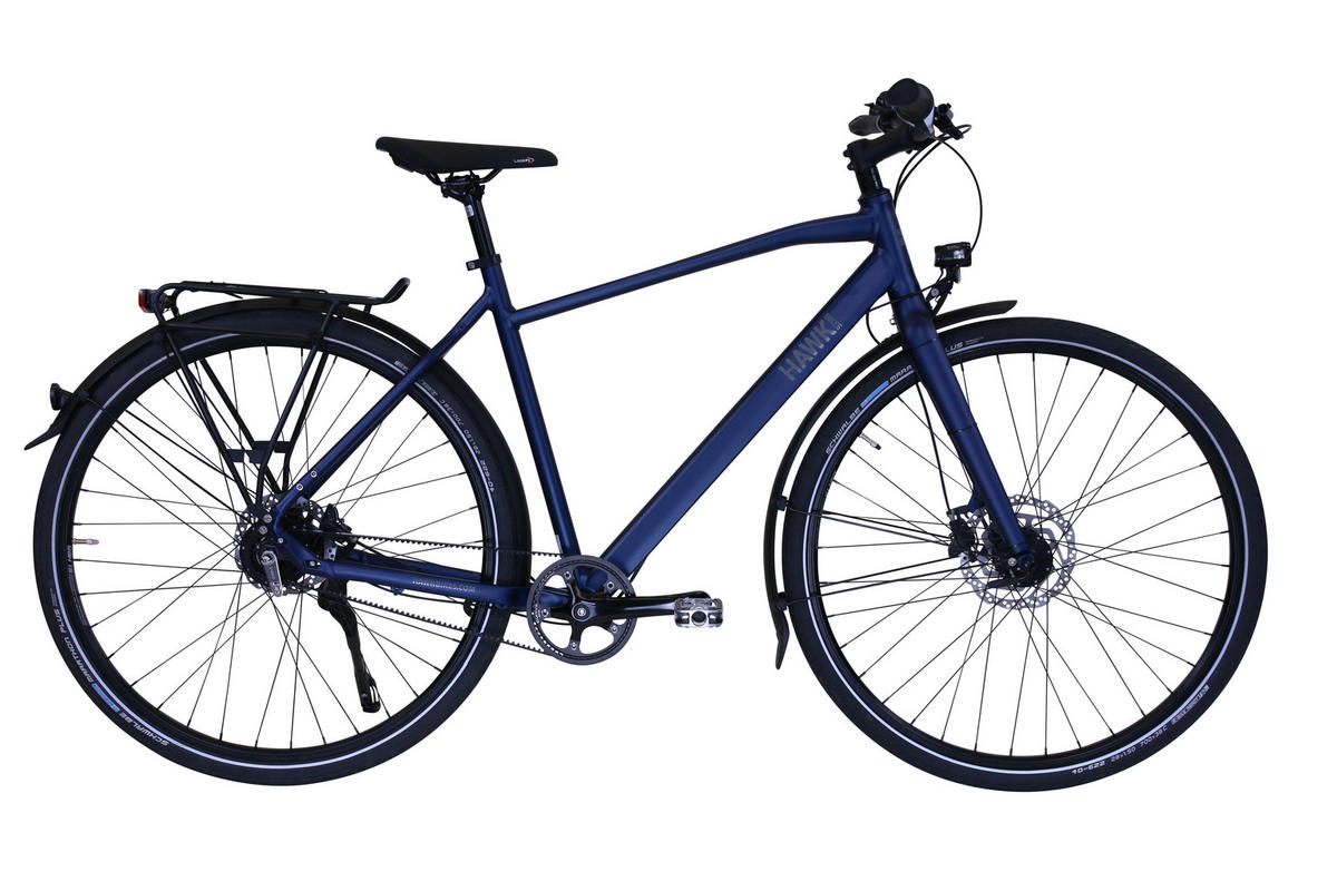 TREKKING Gent Super Deluxe Ocean Blue 8 Gang 28 Zoll Gr: 53cm & 58cm - Blau, Metall (53cm) - Hawk Bikes