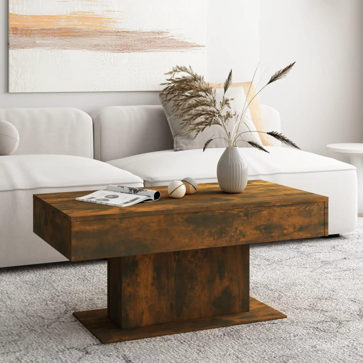 COUCHTISCH Räuchereiche 96x50x45 cm Holzwerkstoff - Braun, Holzwerkstoff (96/50/45cm) - furnicato