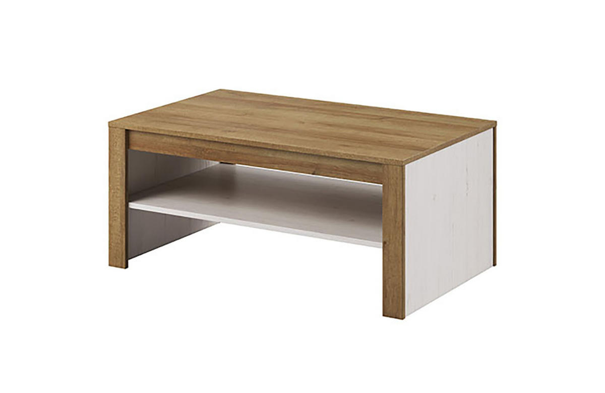 COUCHTISCH Falco Anderson Pinie / Eiche Riviera 103 / 63 / 46cm - Eichefarben, Holz/Holzwerkstoff (63/103/46cm) - Feldmann-Wohnen
