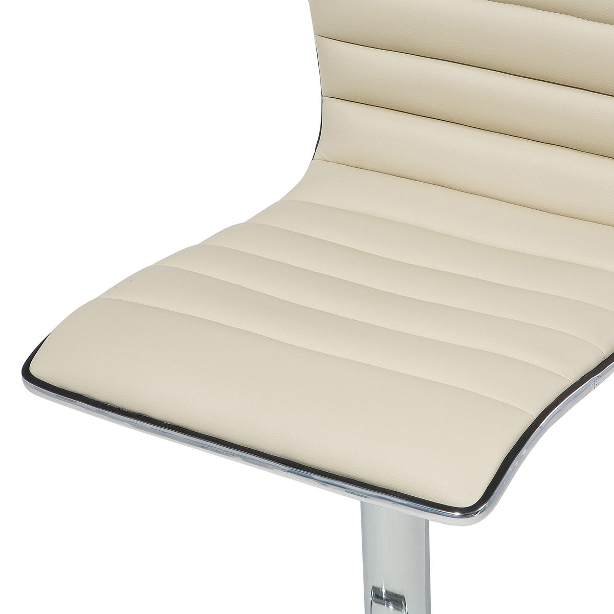 BARHOCKER 2er-Set Kunstleder Beige Lucerne - Beige, Textil/Metall (40/116/39cm) - Beliani