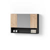BADSPIEGELSCHRANK Ronco Goldkraft Eiche/Anthrazit 80.1 x 55 cm - Honigeiche/Anthrazit, Holzwerkstoff (80.1/55/17cm) - Livinity®