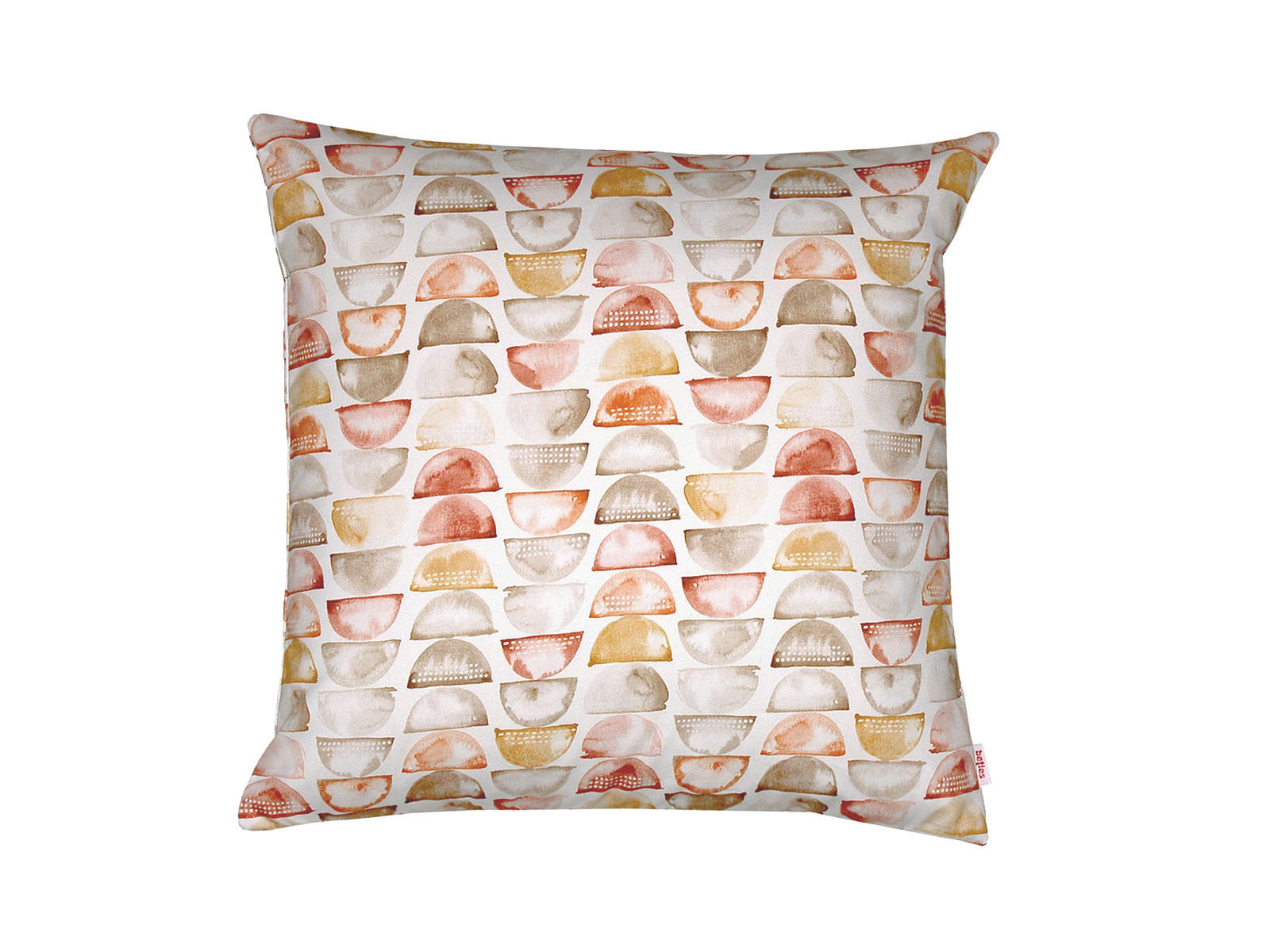 KISSENHÜLLE Ubuntu erdton 100% Baunwolle 40/40 cm - Taupe/Currygelb, Textil (40/40cm) - beties Heimtextil