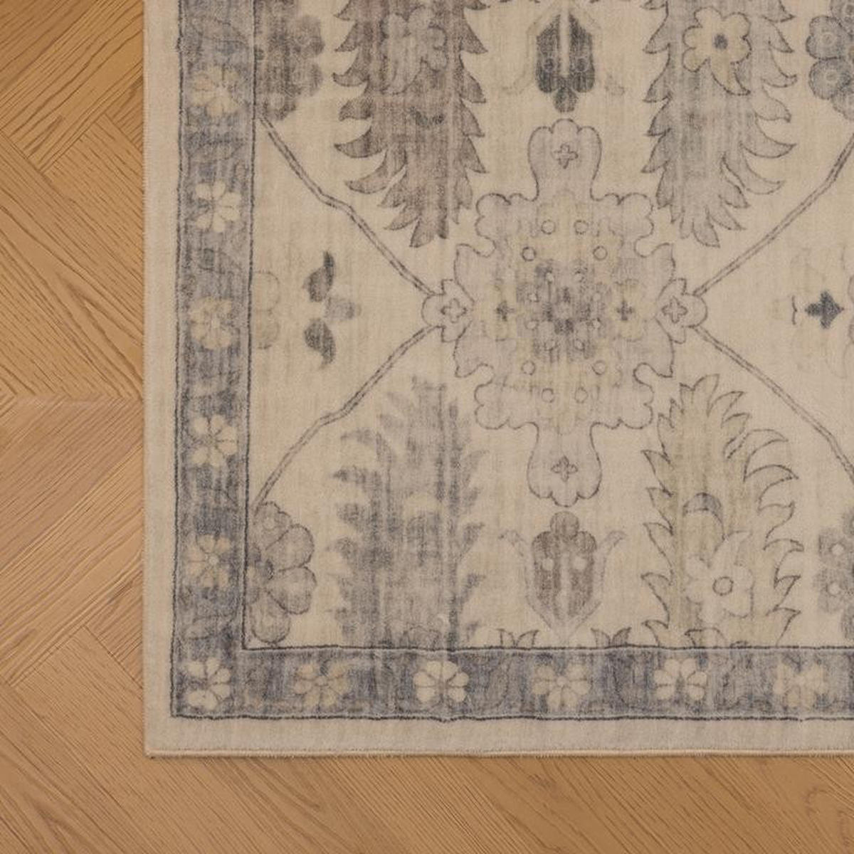 VINTAGE-TEPPICH Mastic Beige/Blau 200x290 cm - Multicolor, Textil (200/290cm) - Vercai Rugs