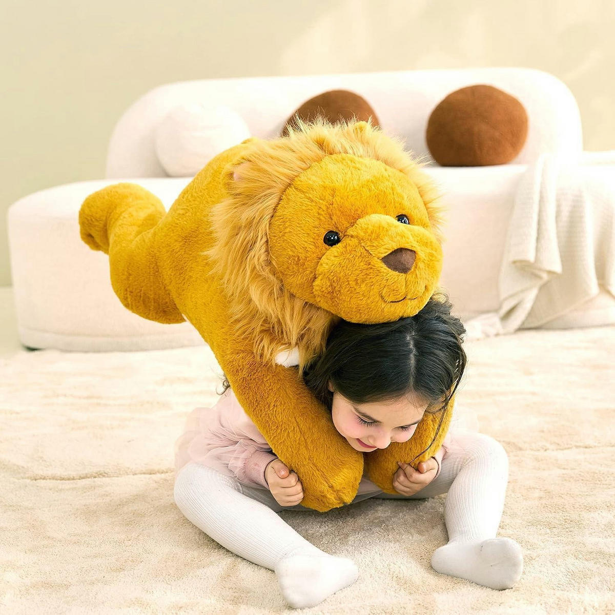 STOFFTIER Löwe 78 cm - Braun, Textil (33/76.2cm)