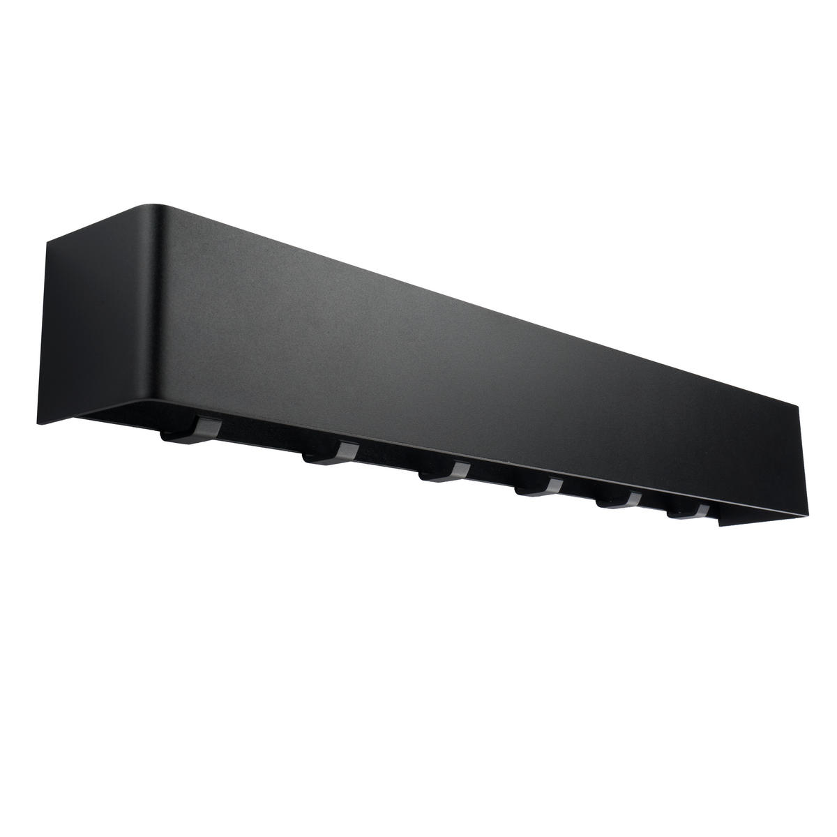 GARDEROBENLEISTE Wandgarderobe Matt Schwarz 57 cm - Schwarz, Metall (57/8/7.8cm) - Designfabrik Hamburg