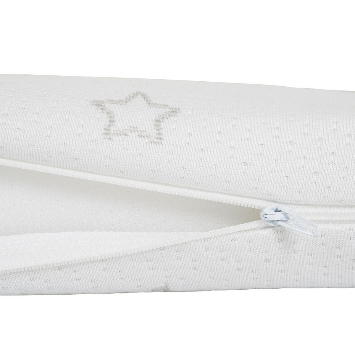 KLAPPMATRATZE Snooze 120 x 60 x 6 cm weiß 120 x 60 x 6 cm, Bezug waschbar - Weiß, Textil - Moni