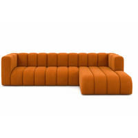 ECKSOFA L-Form GRAND 318 cm, Stoff Salvador, Braun, Rechts - Braun, Holz (318/179cm) - Kaiser Möbel