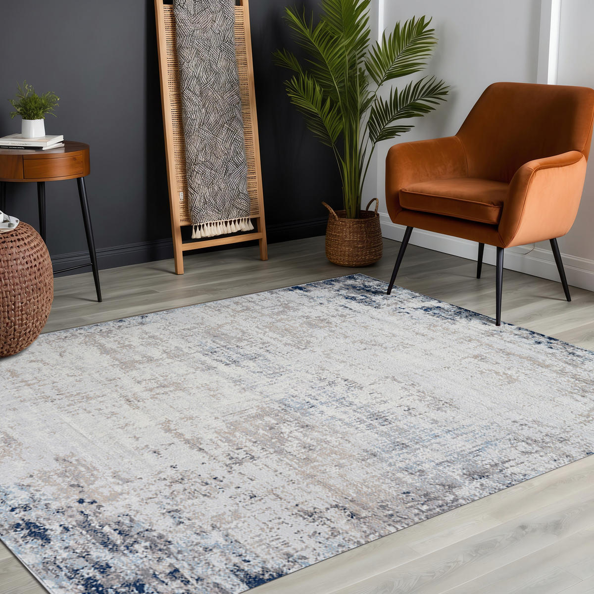 KURZFLORTEPPICH 200/275 cm Blau - Taupe, Naturmaterialien/Textil (200/275cm) - LIVABLISS
