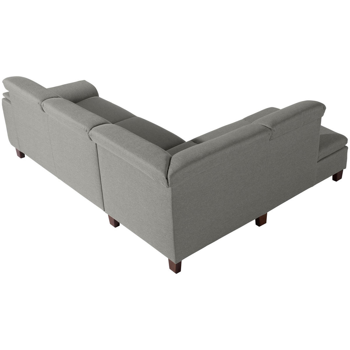 ECKSOFA mit Ottomane links Kaylil Flachgewebe hellgrau - Hellgrau, Kunststoff (187/247cm) - 58aufmkessel