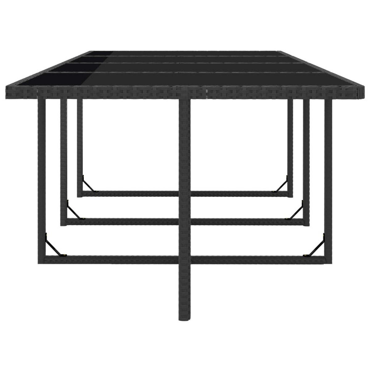 DINING-LOUNGESET mit Auflagen für 12 Personen, aus PE-Rattan, Schwarz und Weiß, 13-teiliges Set - Schwarz, Kunststoff - vidaXL