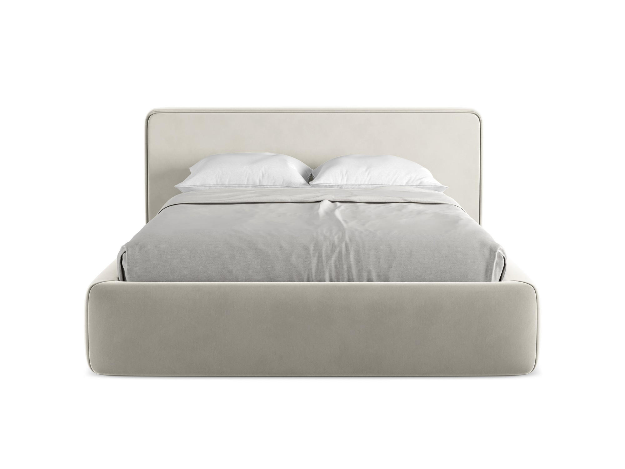 POLSTERBETT mit Bettkasten und Lattenrost 180x225 Creme - Perlmutt/Creme, Kunststoff/Textil (140/200cm) - Makamii