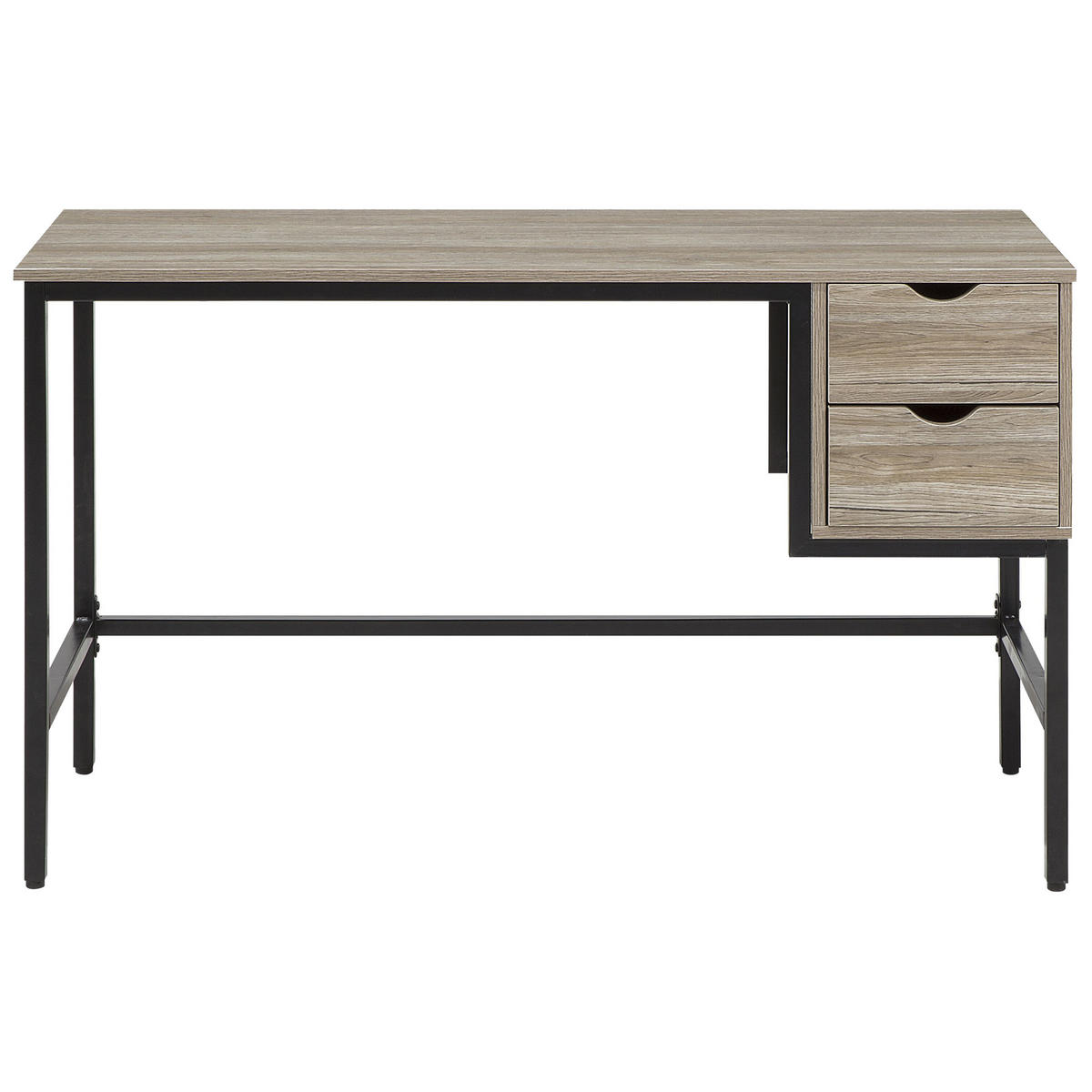 SCHREIBTISCH heller Holzfarbton 120/48/76 cm Grant - Hellgrau, Holzwerkstoff (48/120/76cm) - Beliani