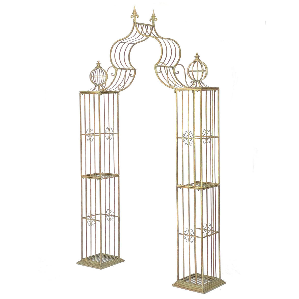 ROSENBOGEN aus Metall Kletterhilfe 275x172 cm 93969 - Grün, Metall (172/275/38cm) - DanDiBo