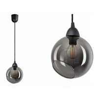 PENDELLEUCHTE Kogel - Transparent/Anthrazit, Glas/Metall (15/15/80cm) - kiki design