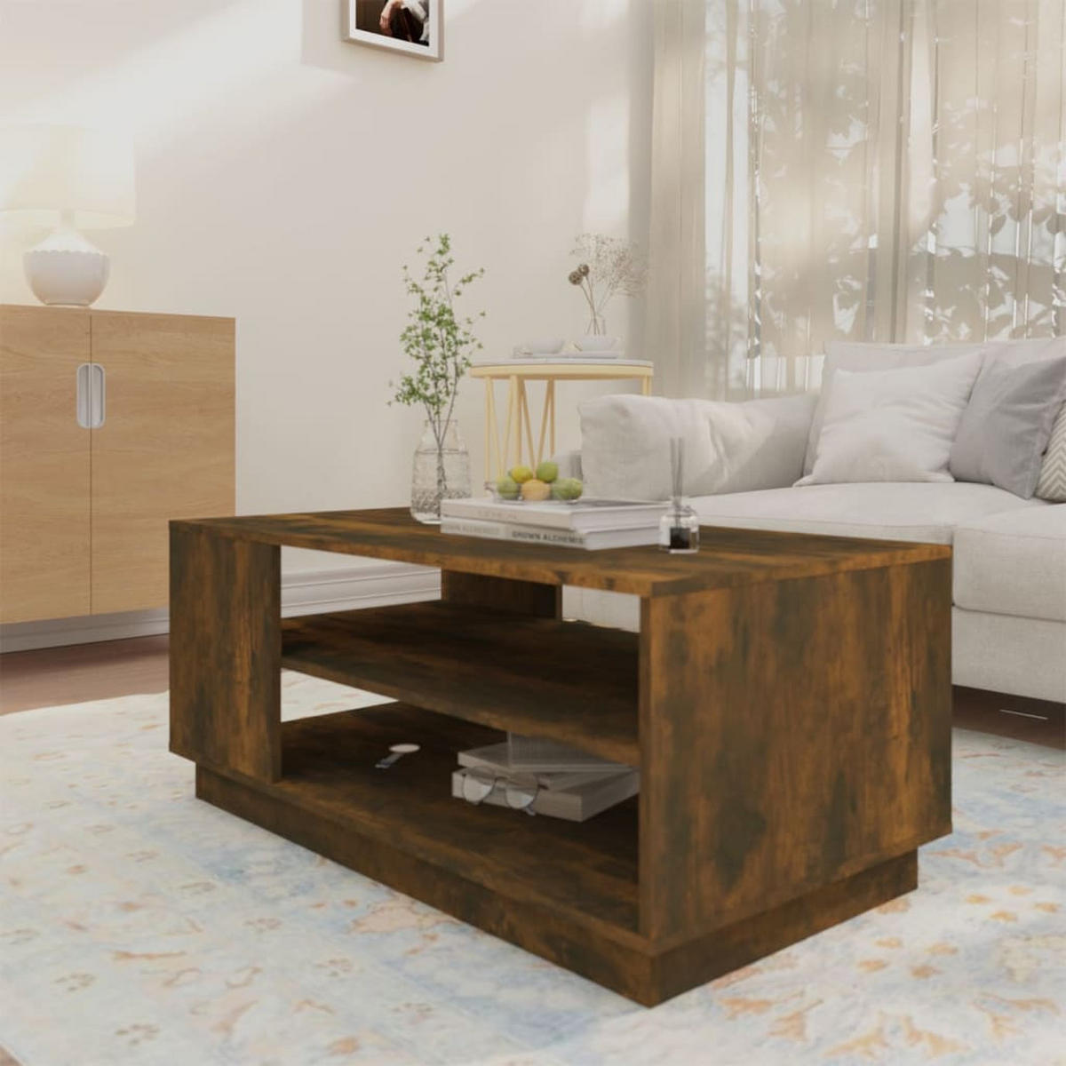 COUCHTISCH Räuchereiche 102x55x43 cm Holzwerkstoff - Braun, Holzwerkstoff (102/55/43cm) - furnicato
