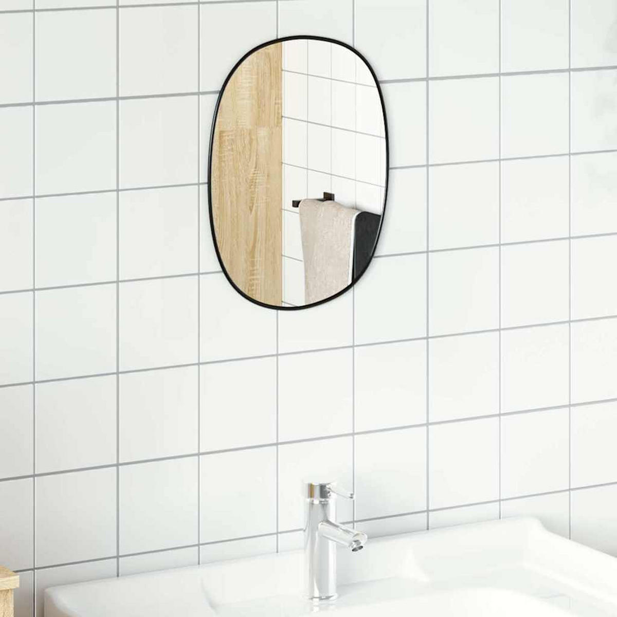 WANDSPIEGEL Schwarz 30x25 cm - Schwarz, Glas (25/30/1cm) - furnicato