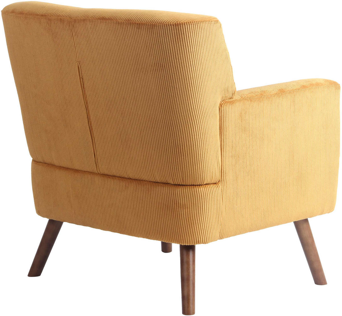 SESSEL Cord Orange - Braun/Orange, Holz/Textil (72/80/74cm) - CLP
