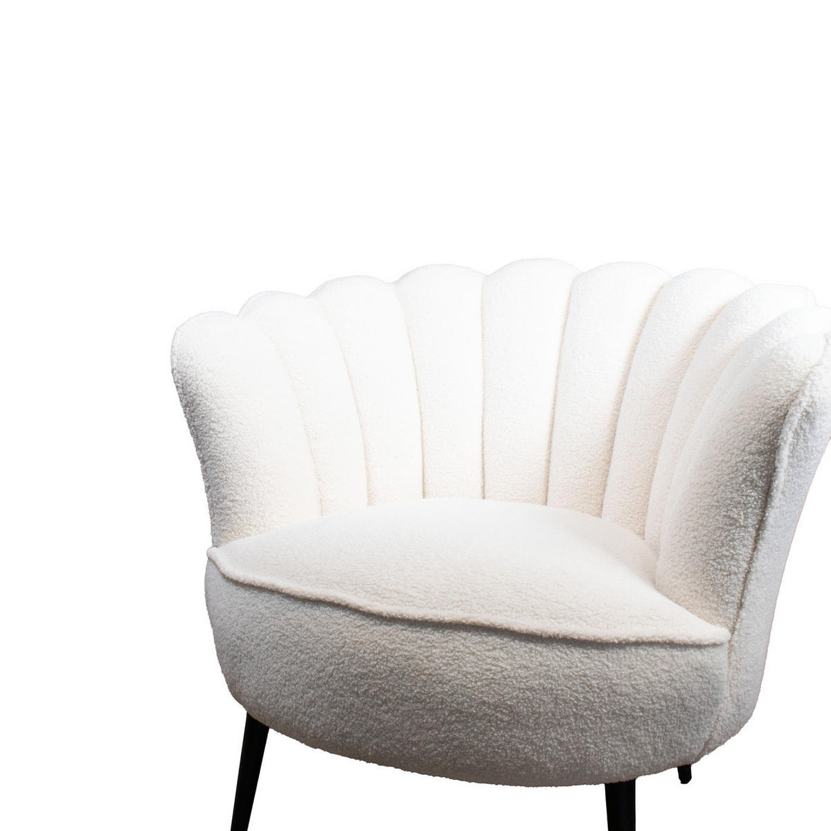 SESSEL aus Teddy-Stoff, weiß - Weiß, Textil (57/80/85cm) - Giga Meubel