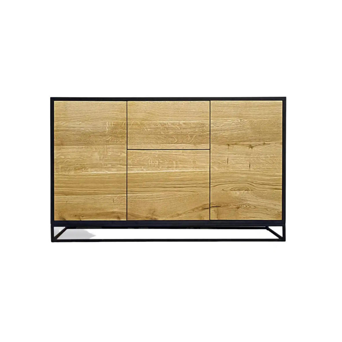 EICHENKOMMODE im Loft- und industriellen Stil ADEO III - Eichefarben, Holz (130/80/40cm) - Rawood Furniture